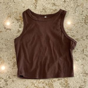 Brown crop top